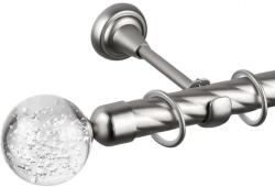 Crystal Monaco - Csavart Függönyrúd - Kristály Gömbök - 400 cm (MONACO - S02-400)