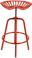  Állítható magasságú öntöttvas traktor szék, piros, 70 cm (IH043)