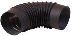 Muta Füstcső könyök fi 120 mm - fekete