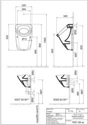  Saval 2.0 Falra Szerelhető Piszoár - Hátsó Bekötés - Fehér - E+