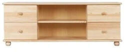 Komforttéka Fenyőfa TV Állvány - 4 Fiókkal - Modern Design