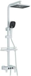  Zuhanyoszlop, Blackswan, M230 típus, fehér modell, 3 utas, termosztát, SPA-típusú kézizuhany és rejtett bútorcsap, mérete 116 cm