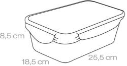 Tescoma FRESHBOX Téglalap alakú ételtároló doboz, 2, 5 l (892068.00) - pepita