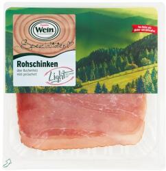Familie Wein Light bükkfával füstölt, szeletelt, nyers, lassan pácolt sonka sertéscombból 100 g