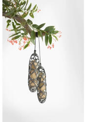 SingingFriend SAM TWIN 100%-ban újrahasznosított madáretető szürke, újrahasznosított rPET kötéllel 12x6x23 (T004)