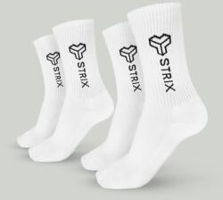 GymBeam STRIX Essential Crew Socks 2Pack White L