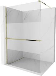 Mexen Kioto+ Walk-in Zuhanyfal - 80x200 cm - 8 mm Biztonsági Üveg - Arany (5907709169715)