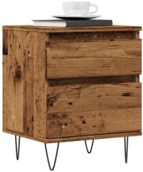 vidaXL 2 db antik fa színű szerelt fa éjjeliszekrény 40 x 35 x 50 cm (857417) - pepita