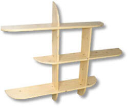 Komforttéka Zsolt 1/2 fenyő falipolc - pepita