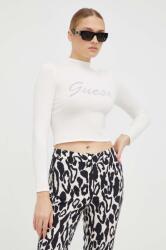 GUESS pulóver könnyű, női, bézs, félgarbó nyakú - bézs L