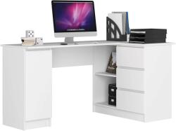 AKORD Sarok Íróasztal B20 CLP Jobbos Fehér, Laminált Lemez, 3 Fiók, ABS Szegély, 155x77x85 cm (IP0PBIUBIA005) - pepita - 77 958 Ft