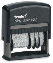 TRODAT Dátum- és szövegbélyegző, 12 féle szöveggel, TRODAT "4817 (IT4817) - fapadospatron