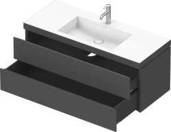  L-Cube Fürdőszoba Szekrény - Mosdóval - 120cm - Fekete (8112)