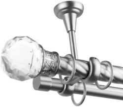  Odeon Dupla Csavart Függönyrúd - Ezüst - 360 cm (ODEON-TWIST-SILVER-02-360)