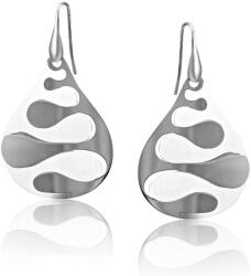 Toscana Ezüst Fülbevaló - Hullámos Mintázat