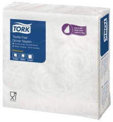 Tork Szalvéta, 1/4 hajtogatott, 1 rétegű, 39x39 cm, Premium, TORK "Textile Feel Elegance Dinner", fehér (KHH327) - fapadospatron