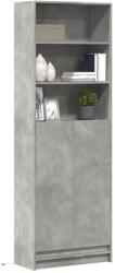 vidaXL betonszürke szerelt fa magasszekrény LED-ekkel 69x32, 5x200 cm (3307908) - pepita