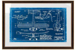 MECHANIKAI REPÜLŐGÉP TERVRAJZ - Falikép - 90x62 cm (KHM-KH1501100261)