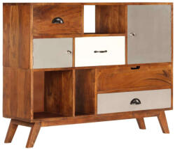 vidaXL tömör akácfa tálalószekrény 115 x 35 x 86 cm (247938) - pepita