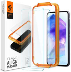 Samsung Spigen AlignMaster Samsung Galaxy A55 5G Tempered kijelzővédő fólia (2db) (AGL07775) - phoner