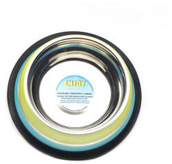 Enjoy Castron antiderapant din inox pentru caini Enjoy Green Aqua 0.45l