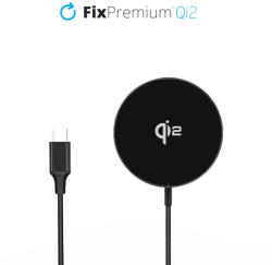 FixPremium - MagSafe Töltő Qi2-vel, fekete
