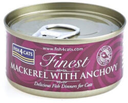 Fish4Cats Finest Conserv? pentru pisici, cu Macrou ? i An? oa 70g