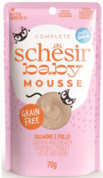 Schesir Hrana umeda pentru pisici Schesir Baby Plic, Mousse cu Somon 70 gr