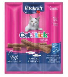 Vitakraft Recompense pentru pisici Vitakraft Cat Stick cu Cod si Merluciu 18 g
