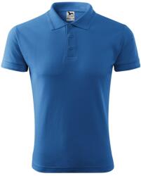 MALFINI Férfi galléros póló Pique Polo - Azúrkék | 2XL (2031417)