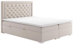 TEMPO KONDELA DORMAN bézs szövet boxspring ágy 180x200cm