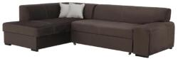 Tempo MINERVA barna szövet balos sarokkanapé