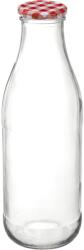 Gastro Sticlă din sticlă pentru suc Gastro 500 ml, cu capac decorativ, model carouri, set 6 bucăți