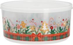 Gastro Recipient pentru prăjituri rotund Merry Christmas, 5 l plastic