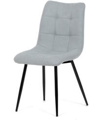 Artium Étkezőszék, ezüstszürke szövet, fekete fém láb (DCL-L1094_SIL2)