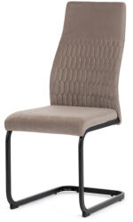 Artium Szánkótalpas Étkezőszék, cappuccino szövet, fekete fém (DCL-X7018_CAP2)