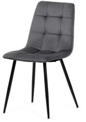 Artium Étkezőszék, szürke szövet kárpit, fekete láb (DCL-X7015_GREY2)