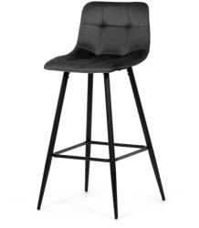 Artium Bárszék, szürke szövet ülőrésszel, négylábú fém láb (AUB-X7015_GREY2)