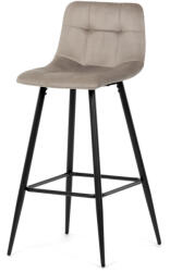 Artium Bárszék, cappuccino szövet, négylábú fém láb (AUB-X7015_CAP2)