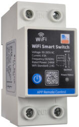 Smartwise DIN-63A DIN-sínre szerelhető, eWeLink app kompatibilis, Wi-Fi okos relé (63A) (SMW-REL-DIN63A) - otthonokosabban