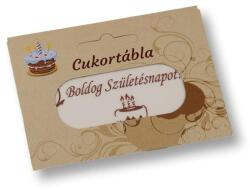 Gyertyakovács Ehető cukortábla "Boldog szülinapot" felirattal tortákhoz