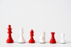 Italfama Staunton Red&White fa sakkfigurák