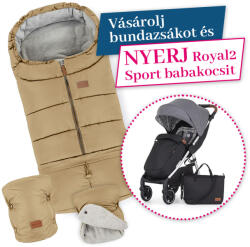 Petite & Mars Jibot 3in1 Téli Szett Jasie Sweet Toffee Bundazsák Kézmelegítő és Kesztyű Babakocsira
