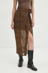 Never Fully Dressed szoknya Leopard Sheer Jaspre bézs, maxi, egyenes, NL28362 - bézs M