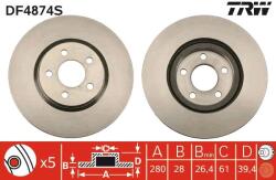 TRW Disc frana TRW SINGLE DF4874S (DF4874S)