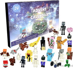 Chengdu Xizeqing Trading Co. Ltd 24 db-os Minecraft jellegű adventi kalendárium naptár