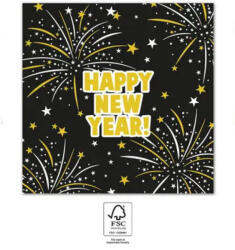 Procos Happy New Year Flares szalvéta 20 db-os, 33x33 cm PNN95699 (PNN95699)