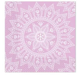 Procos Mandala Purple White szalvéta 20 db-os, 33x33 cm FSC PNN96400 (PNN96400)