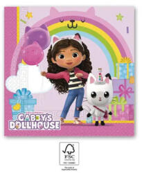 Procos Gabby's Dollhouse, Gabi babaháza szalvéta 20 db-os, 33x33 cm FSC PNN95757 (PNN95757)