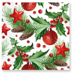 Procos Pinecones, Karácsony szalvéta 20 db-os, 33x33 cm PNN94210 (PNN94210)